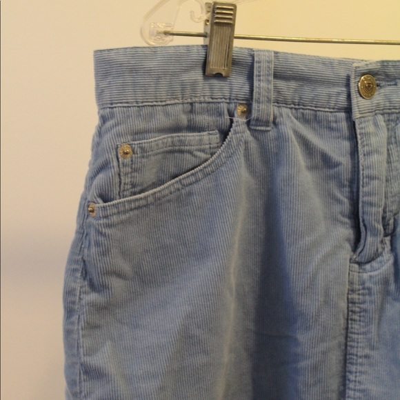 Baby blue corduroy mini skirt - Picture 4 of 5